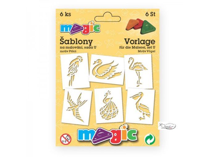 Magic papírové šablony sada U - Ptáci