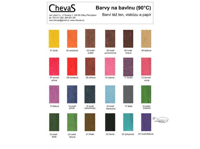 Barvy na bavlnu ve varu Chevas 20g