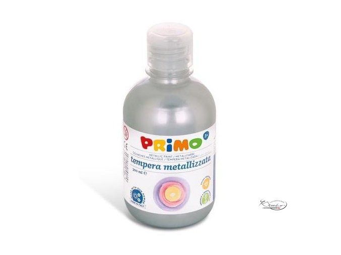Tempera metalická Primo 300 ml - Stříbrná