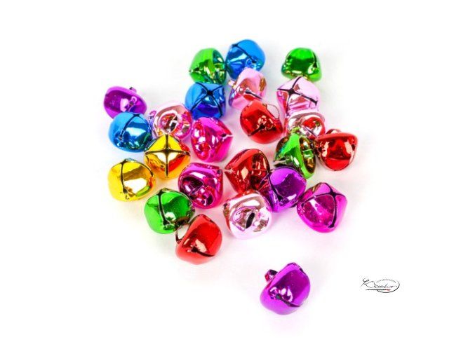 Rolničky barevné  1,5 cm / 24 ks