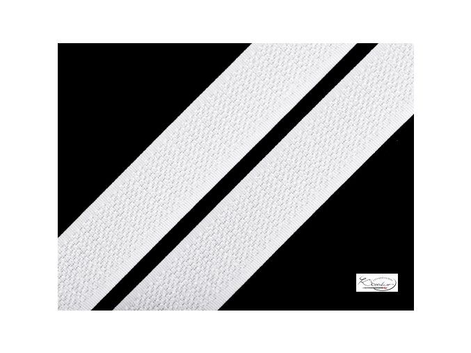 Suchý zip 20 mm / 50 cm - bílý