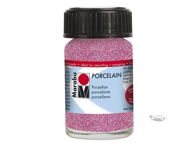 Porcelain Marabu 15 ml - 533 glitter růžová