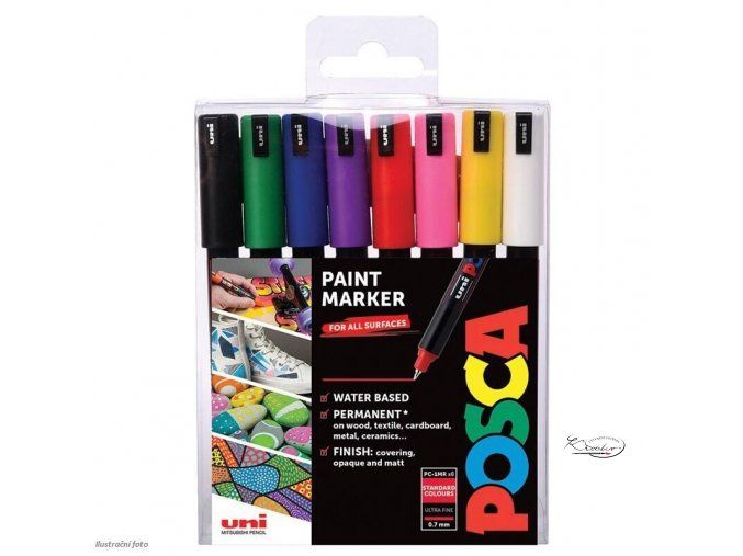 Sada akrylových popisovačů POSCA základní barvy 8