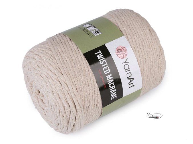 Pletací příze Twisted Macrame 10 m - přírodní