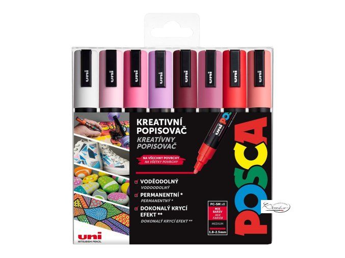 Sada akrylových popisovačů Posca 8 - Love - teplé tóny