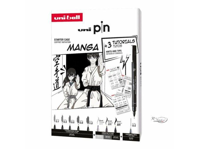 Uniball sada Manga - dárkový box - 8 linerů + SHALAKU mikrotužka