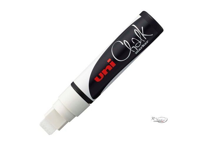 Křídový popisovač UNI s rovným hrotem 15 mm - bílý