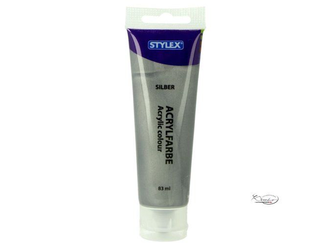 Akrylová barva Stylex 83 ml - Stříbrná