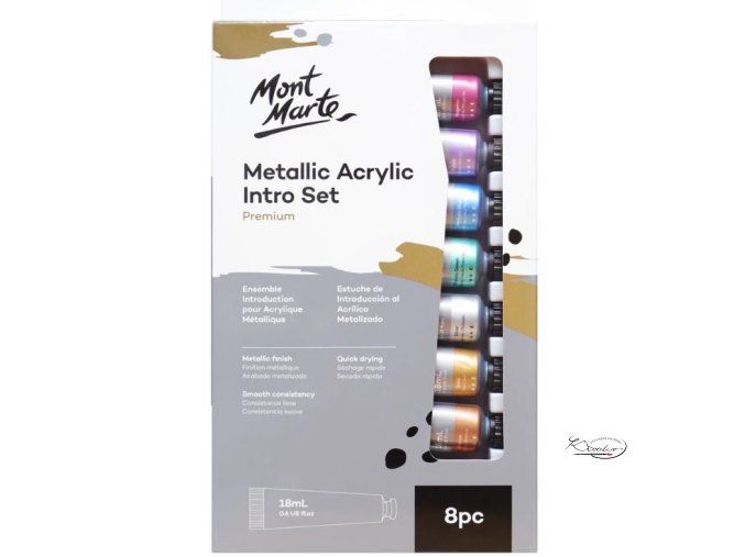 Akrylové barvy Monte Marte Metallic 8 x 18 ml