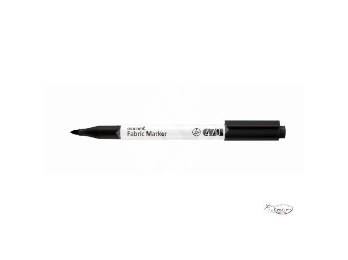 Popisovač na textil Monami Fabric Marker 470, brush - černý