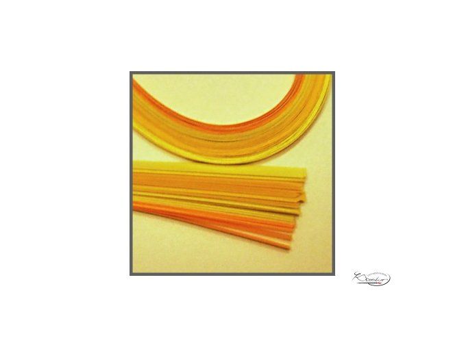 Papírové proužky 50x0,5cm set žlutý