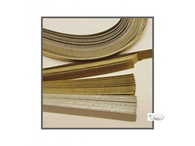 Papírové proužky 50x0,5cm set stříbro-zlatý