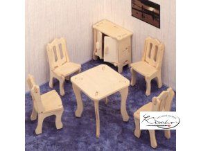 Dřevěná skládačka 3D puzzle - Jídelna