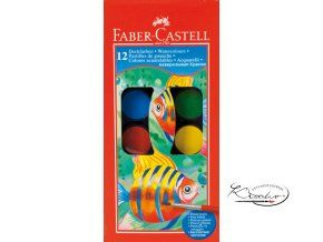 Vodové barvy Faber - Castell 12 ks / 30 mm
