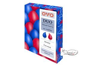 OVO Tekuté barvy DUO modrá / červená