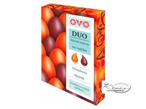 OVO Tekuté barvy DUO oranžová / hnědá