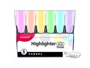 ZVÝRAZŇOVAČ SADA 6 KS MONAMI SEŘÍZLÝ 604 - 6W PASTEL