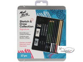 Mont Marte kreativní sada na kreslení 17 ks - kovový box