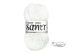 Žinilková příze na pletení a háčkování - Myboshi Samt - Polární medvěd