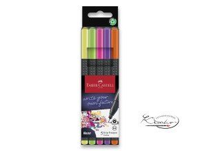 Fineliner Faber-Castell Grip - 5 barev, neon