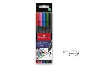 Fineliner Faber-Castell Grip - 5 barev, základní barvy