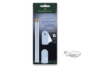 Grafitová tužka Faber-Castell Sparkle Sky Blue - set 4 ks