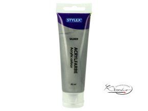 Akrylová barva Stylex 83 ml - Stříbrná