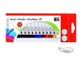 Akrylové barvy Marabu 12 x 12 ml