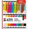 Akrylové barvy Marabu Effect 18 x 36 ml