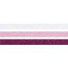 Dekorativní páska 1,5 cm x 3 m Glitr pink / růž / bílá