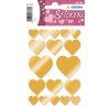 Samolepky - srdíčka zlatá